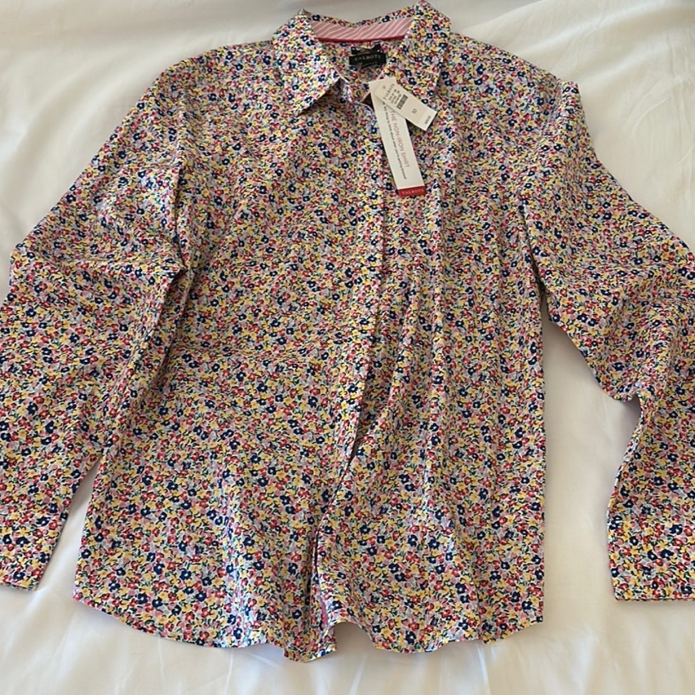 Talbots Multicolor Floral Button-Up Shirt